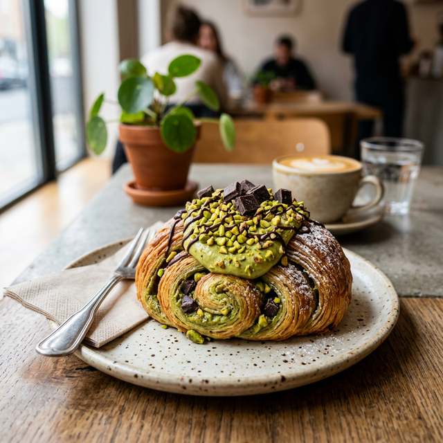 Vegan Pistachio Cream Roll